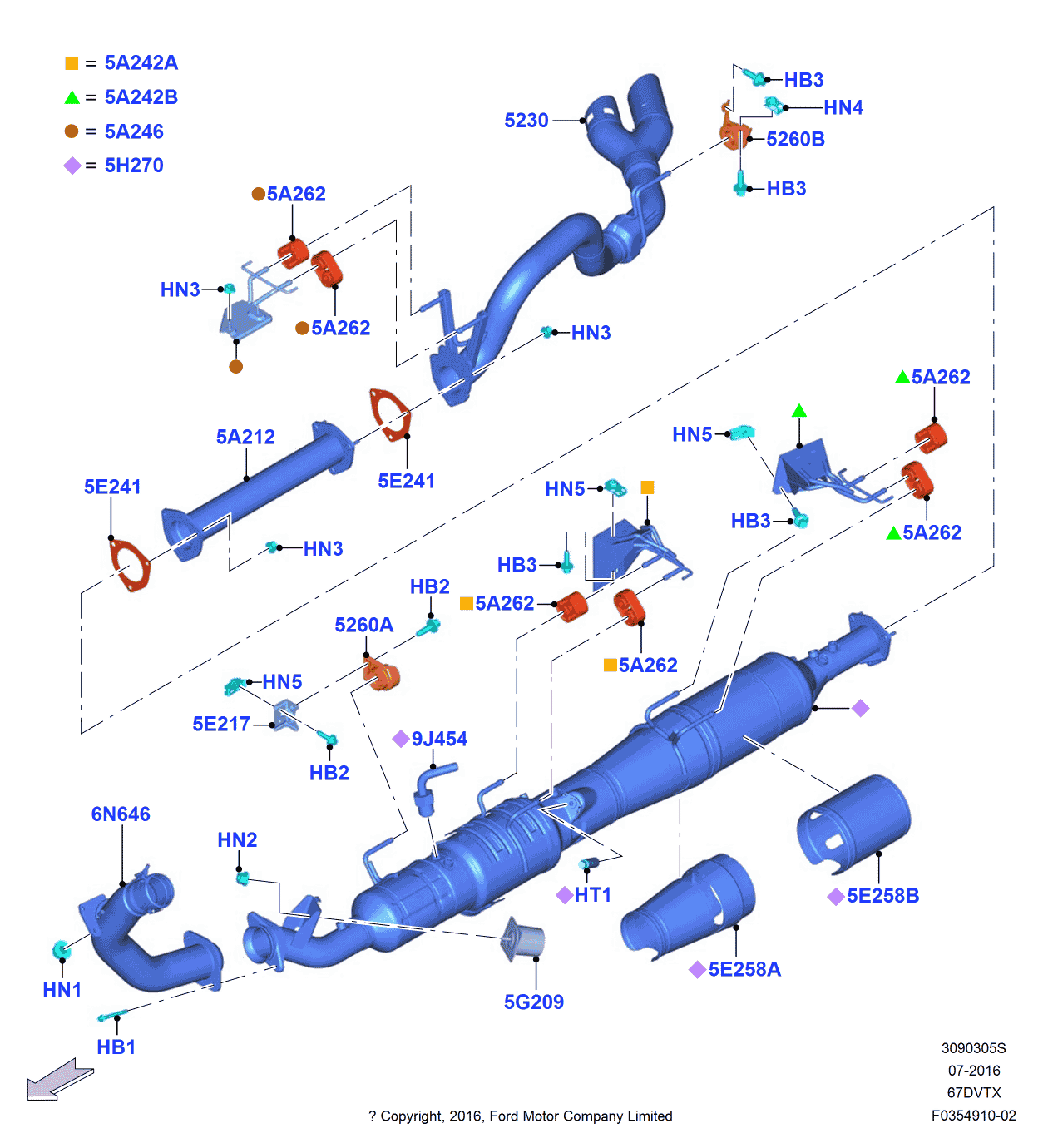 Ford HC3Z-5A242-R Bracket