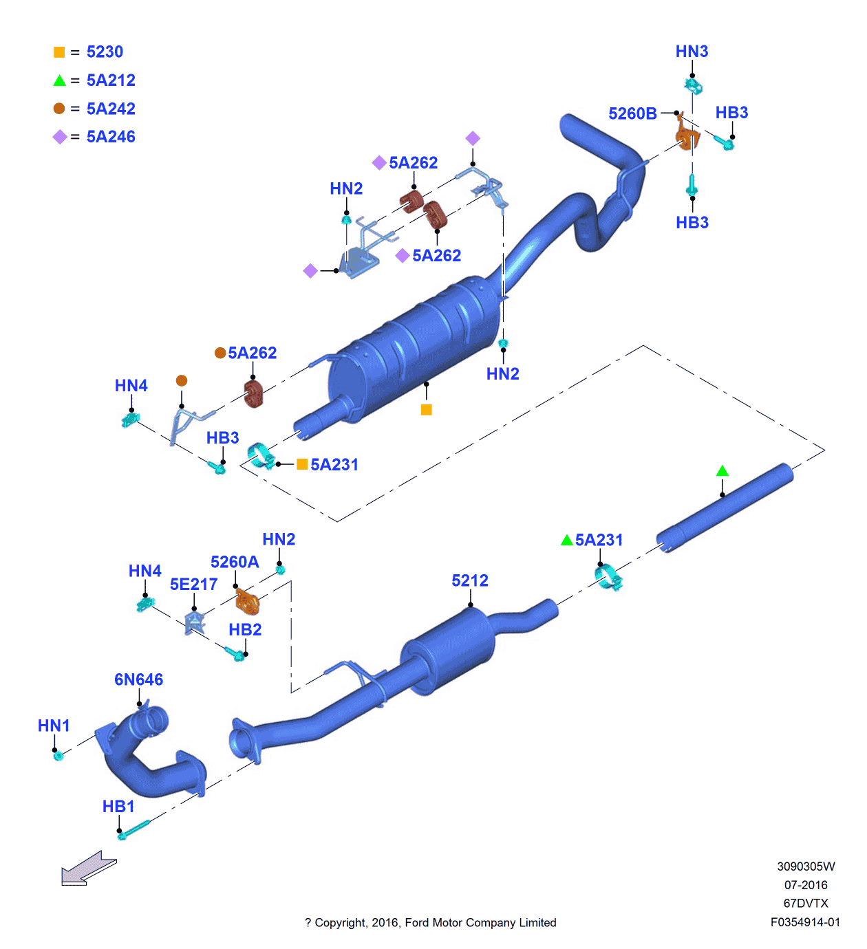 Ford HC3Z-5A242-E Bracket