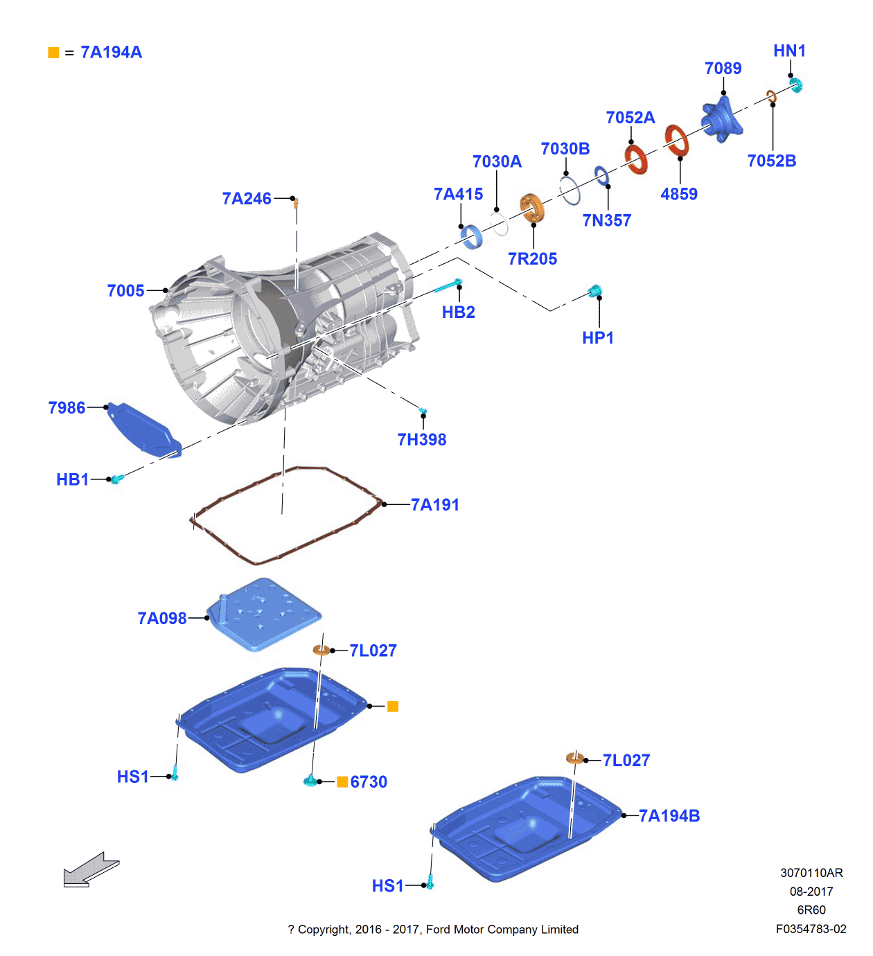 Ford KC3Z-7005-A Case Assembly - Transmission