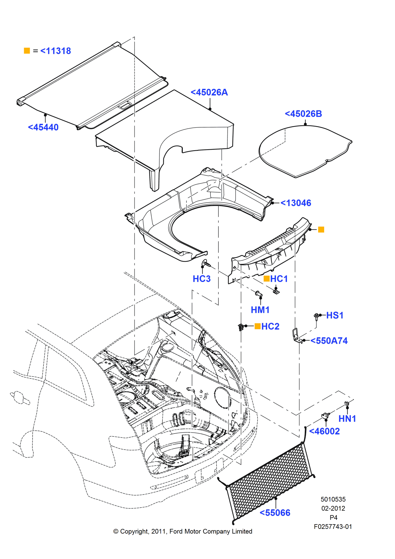 Ford DE9Z-7445455-AA Cover - Floor Pan