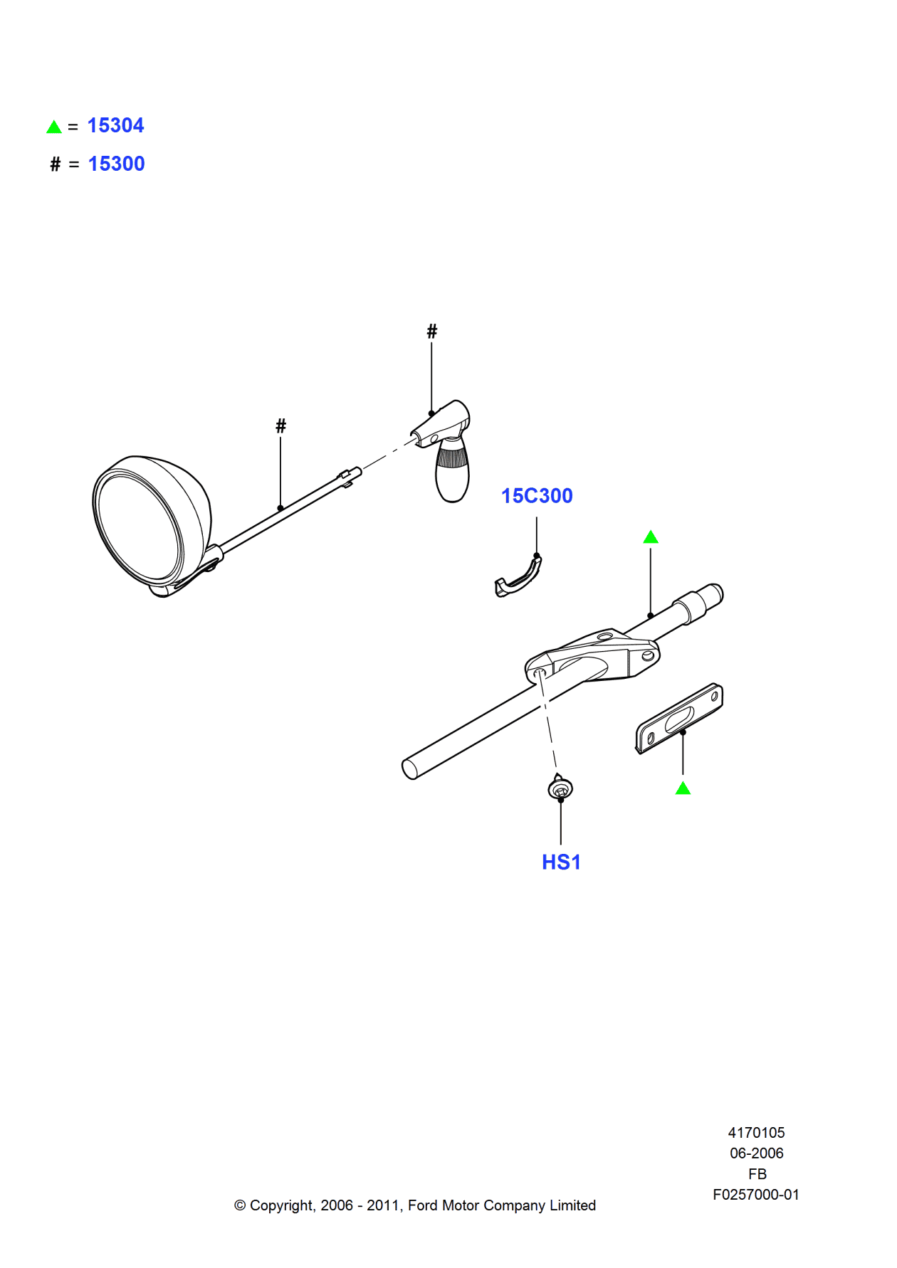 Ford 7W7Z-15312-AB Spotlamp Assembly