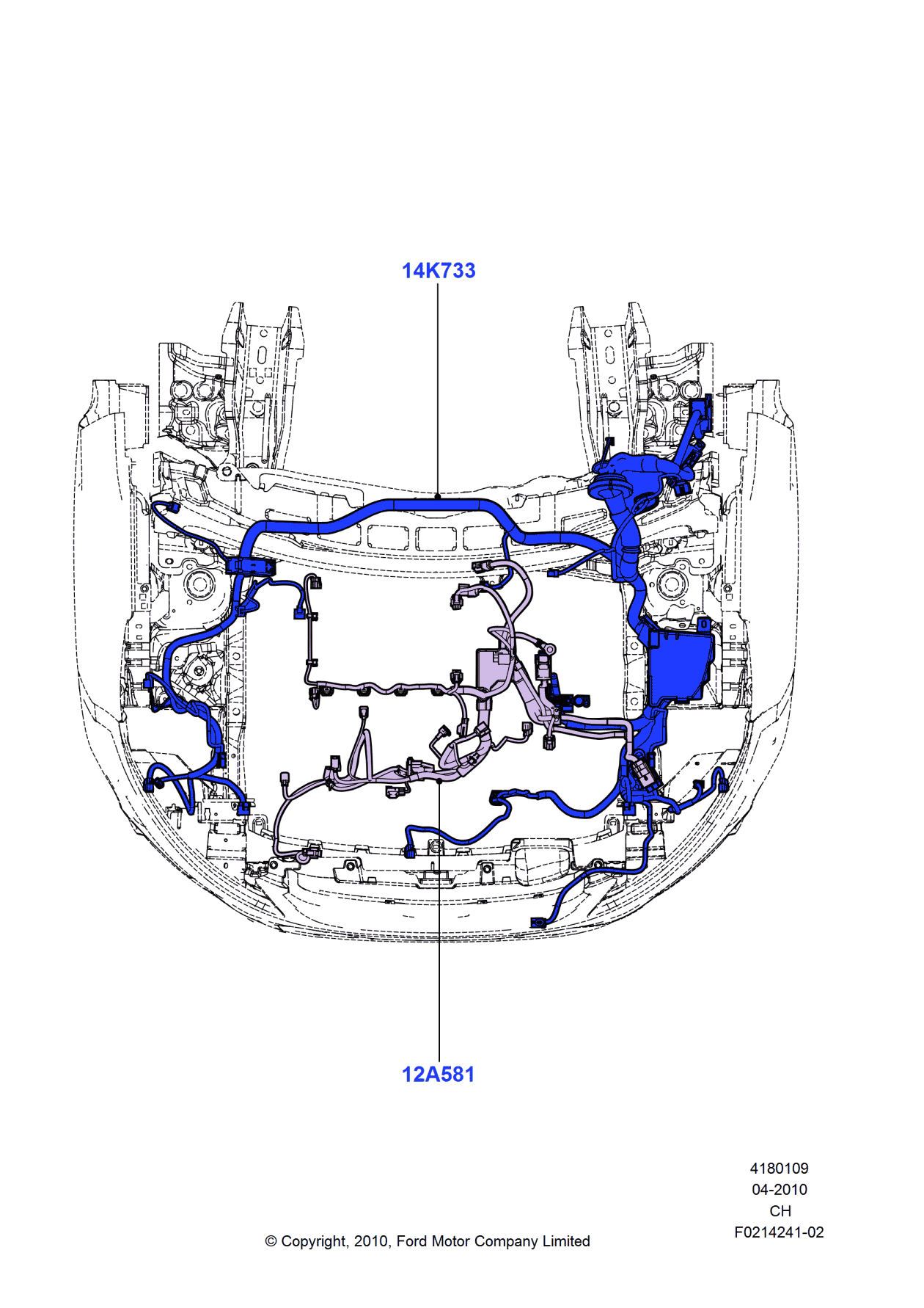 Ford AE8Z-14290-AGB Wiring Assembly - Engine Compartment
