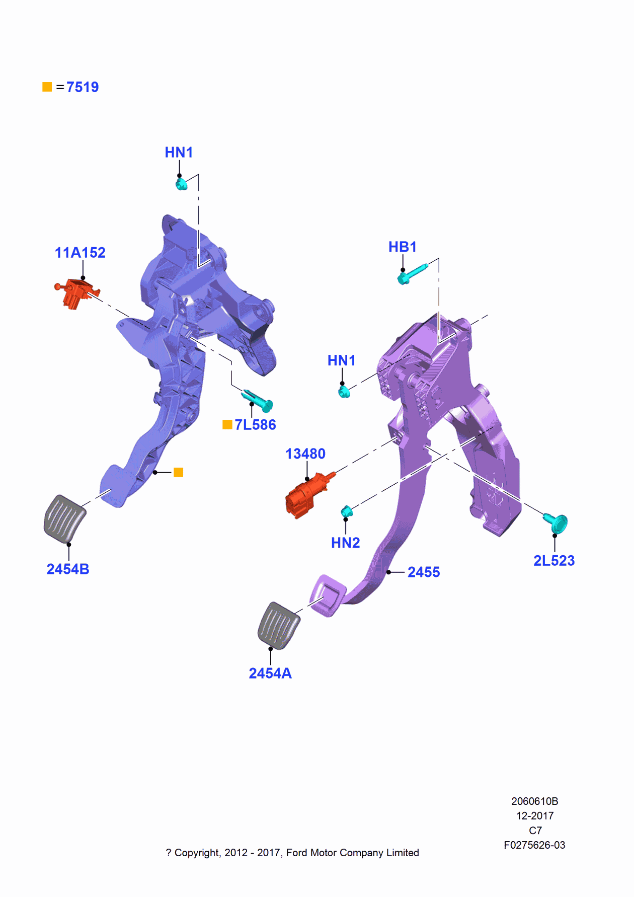 Ford DG9Z-7L586-A Pin - Locking