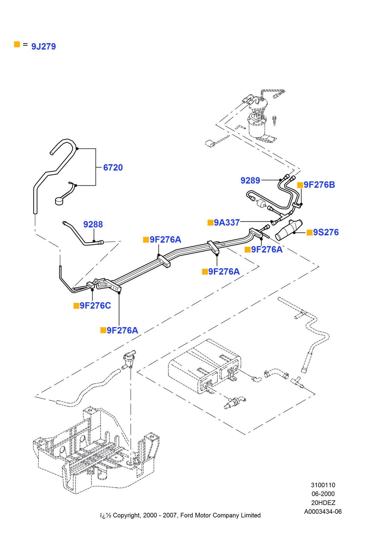 Ford YL8Z-9289-AA Tube Assembly