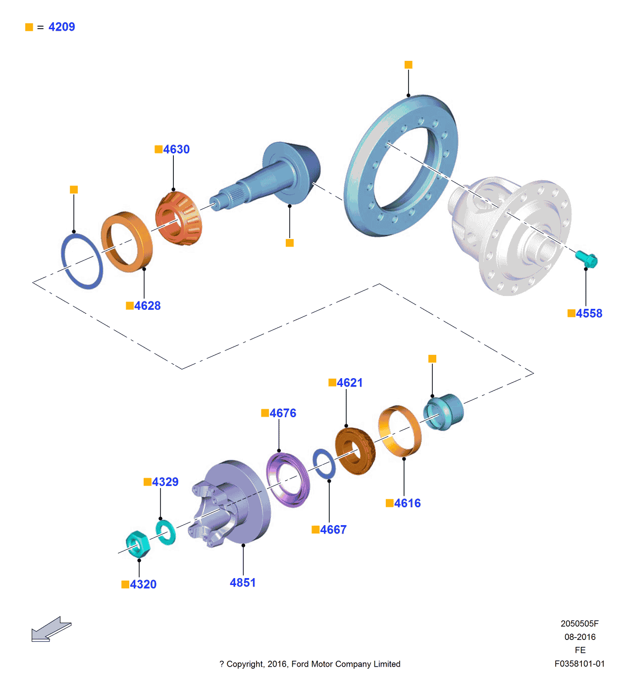 Ford HC3Z-4209-H Gear And Pinion Assembly - Driving