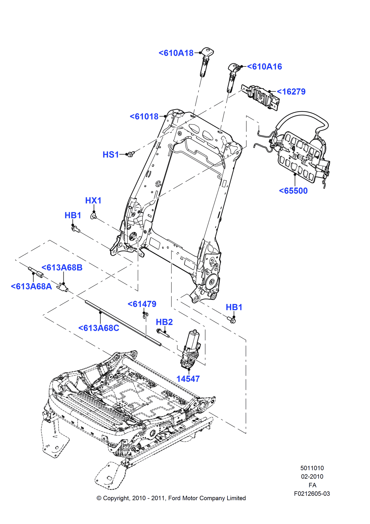 Ford -W715224-SS35B Retainer Assembly - Seat Trim