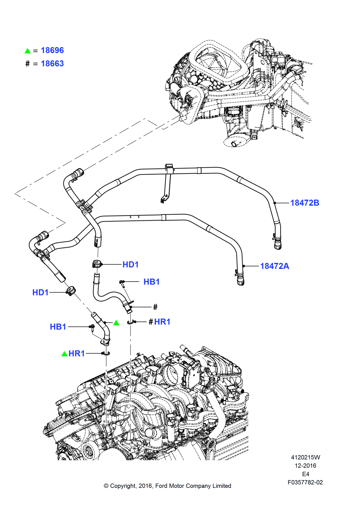 Ford HC2Z-8B081-D Hose