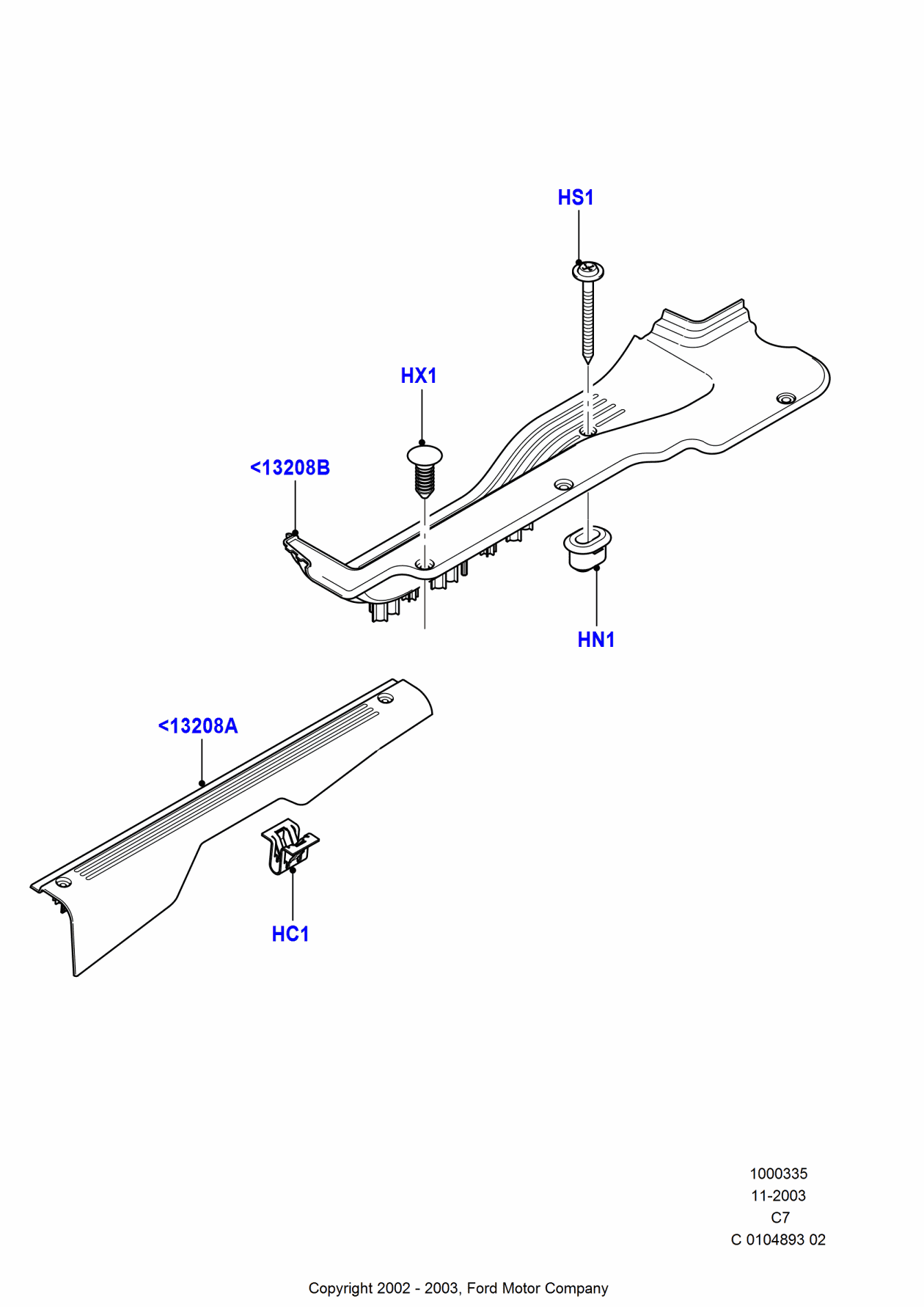 Ford -W703442-SSD2A Fastener