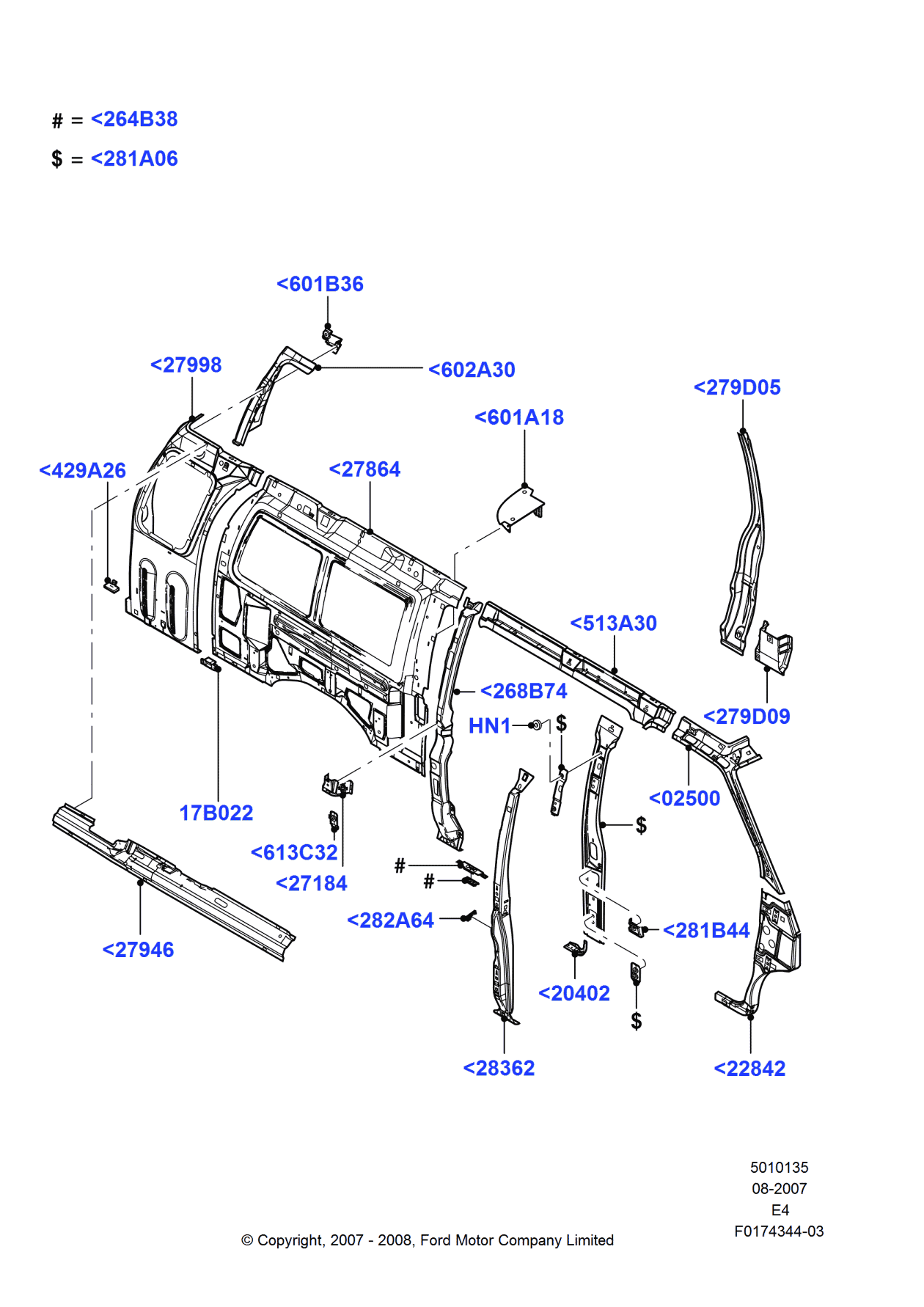 Ford -W520704-S Nut - Connecting