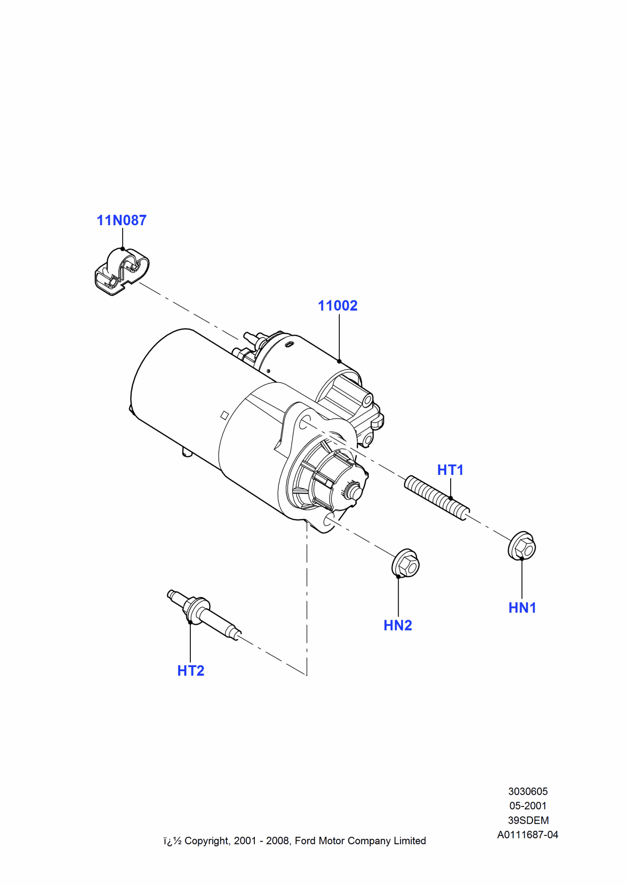Ford G2MZ-11002-BE Starter Motor Assembly