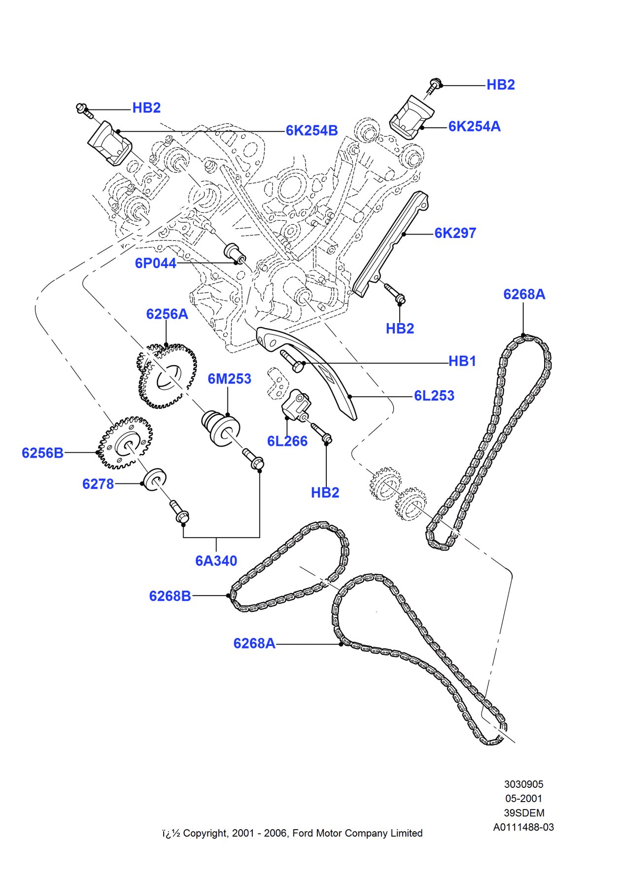 Ford 2W9Z-6P044-AA Bushing - Tensioner Blade