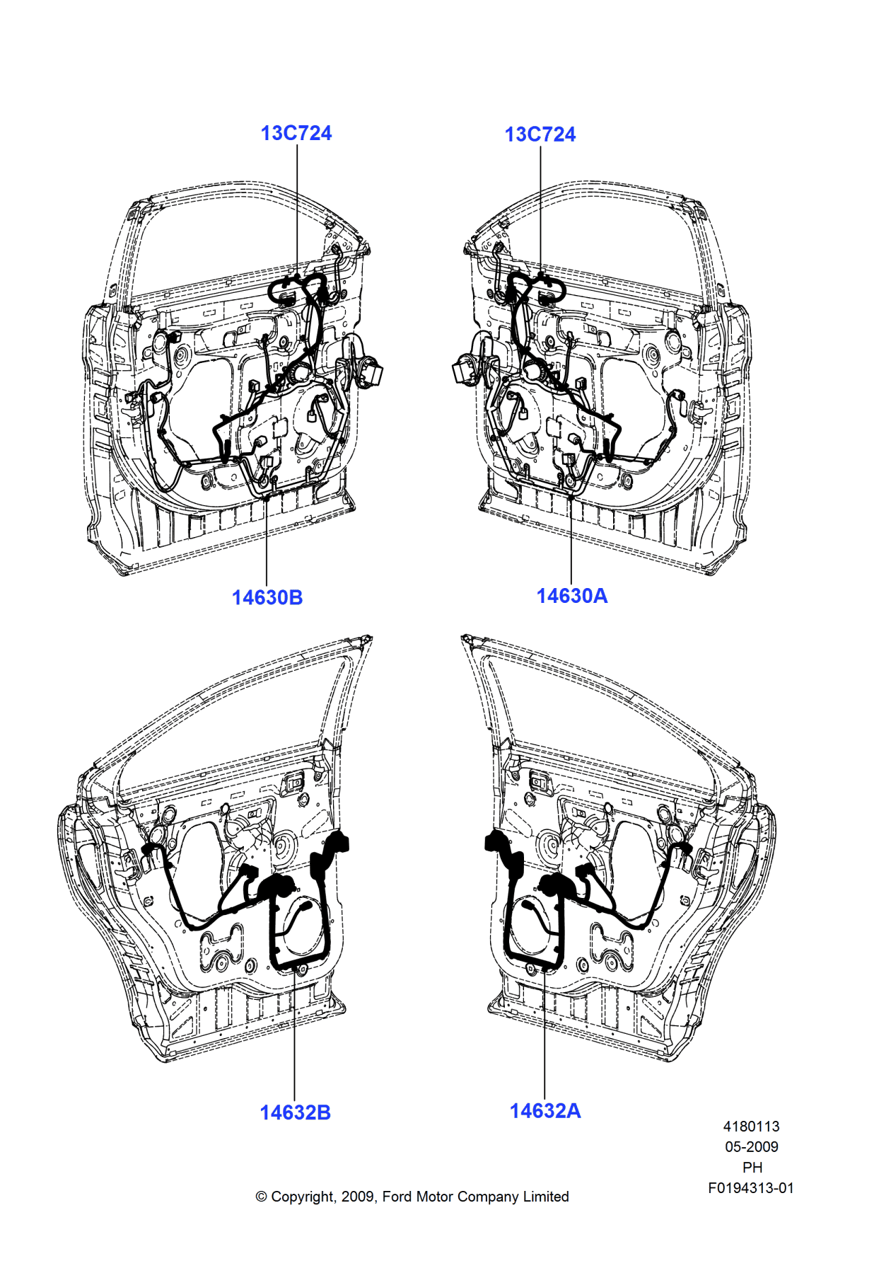 Ford DG1Z-14630-KA Wire Assembly - Jumper, Front Passenger Side
