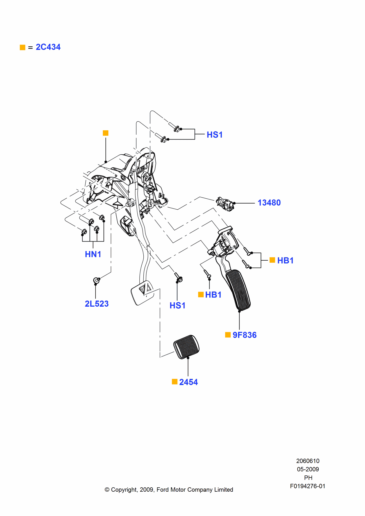 Ford AG1Z-2C434-B Adjuster Assembly