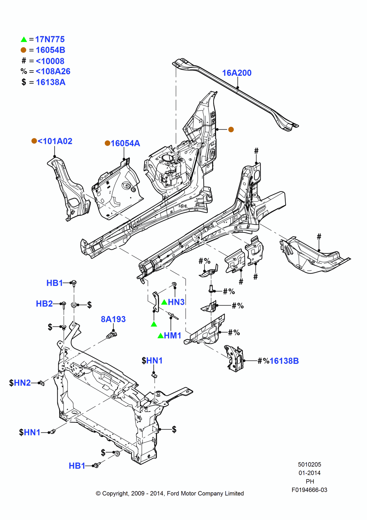 Ford -W714788-S439 Nut - Spring