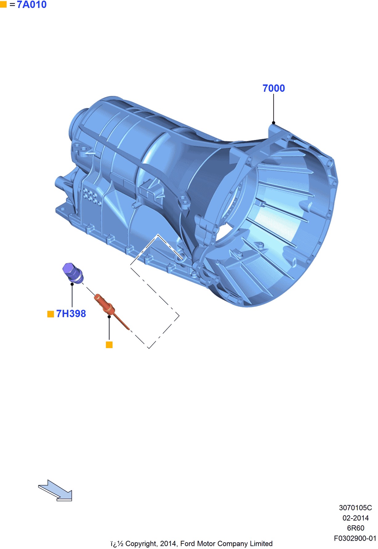 Ford FR3Z-7000-C Automatic Transmission Assembly