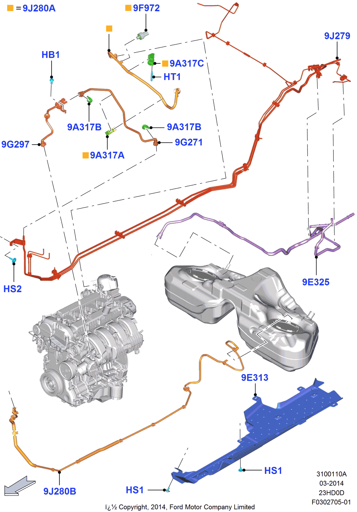 Ford FR3Z-9G271-A Hose - Connecting