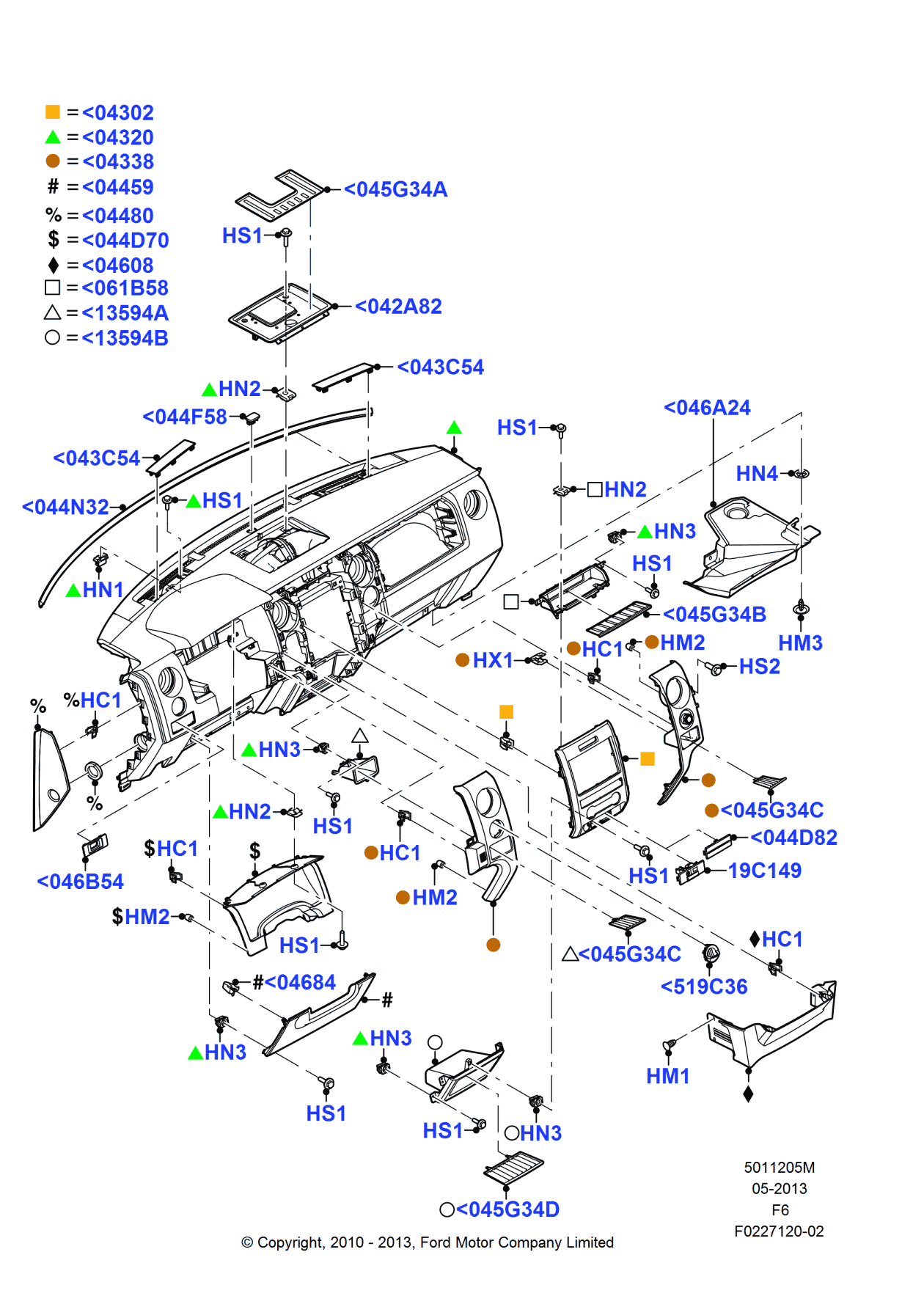 Ford -W302578-S300 Retainer - Body Side Trim