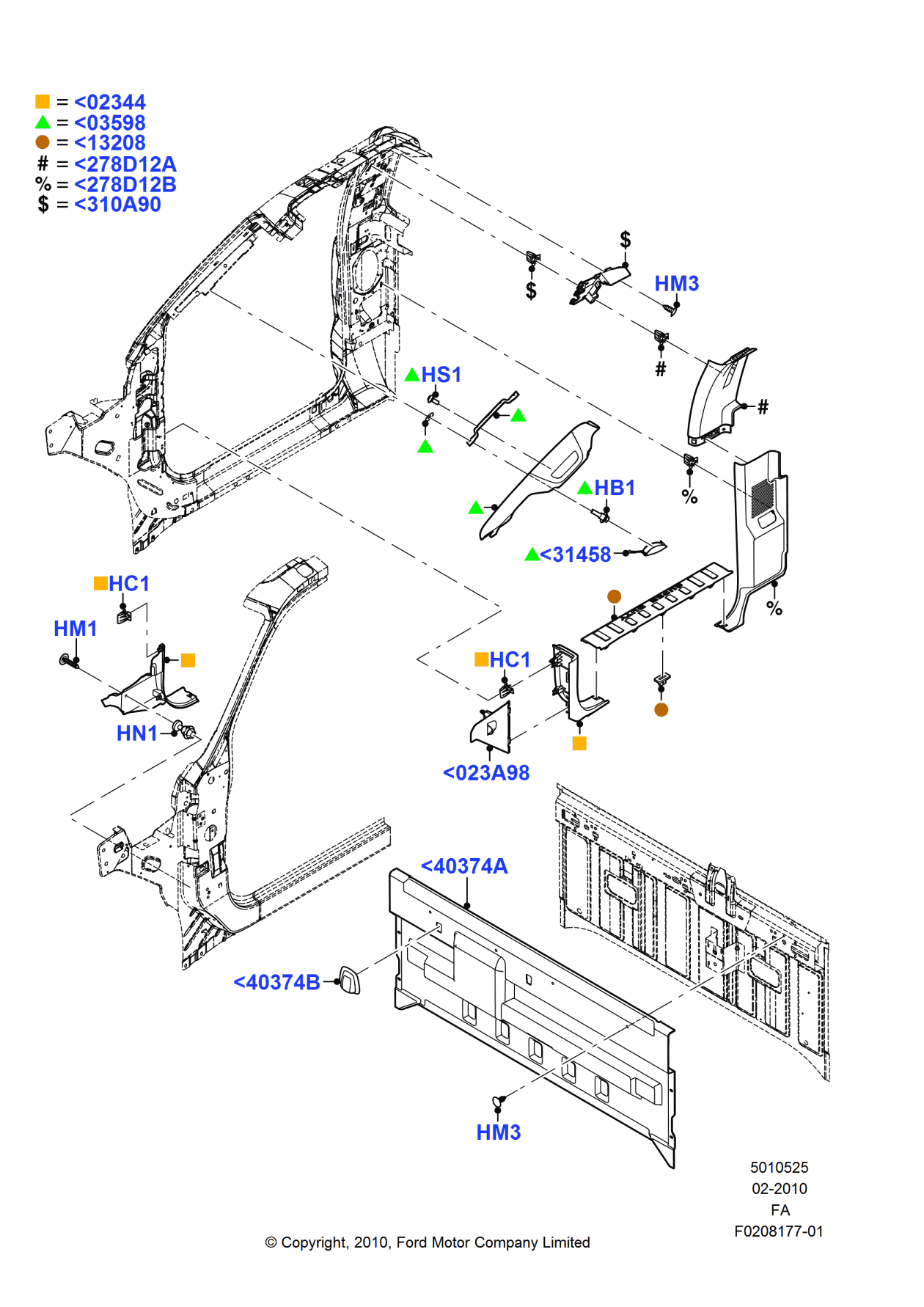 Ford GC3Z-2503598-AC Moulding - Windshield, Passenger Side