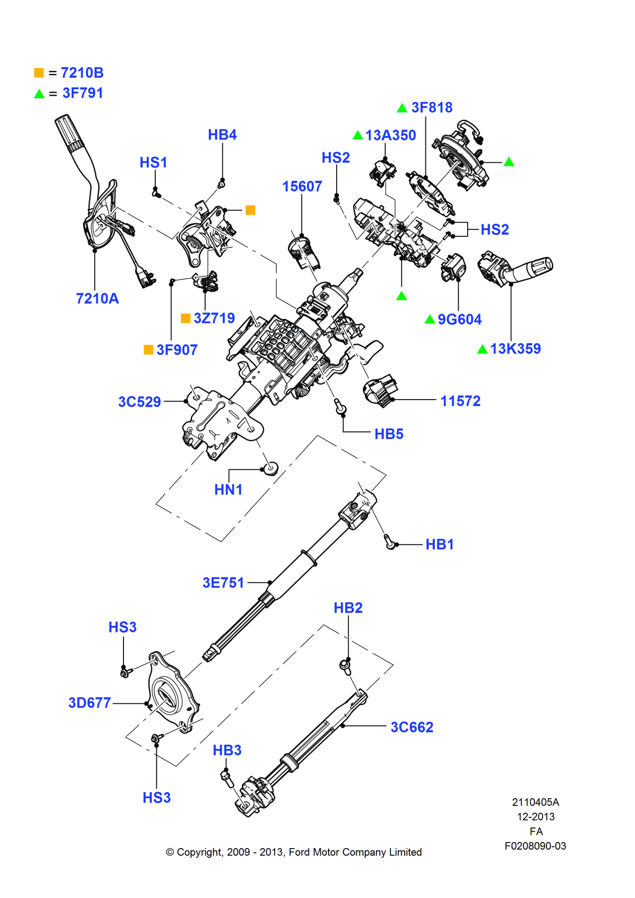 Ford CC3Z-7210-V Kit - Transm Control Selector Lock