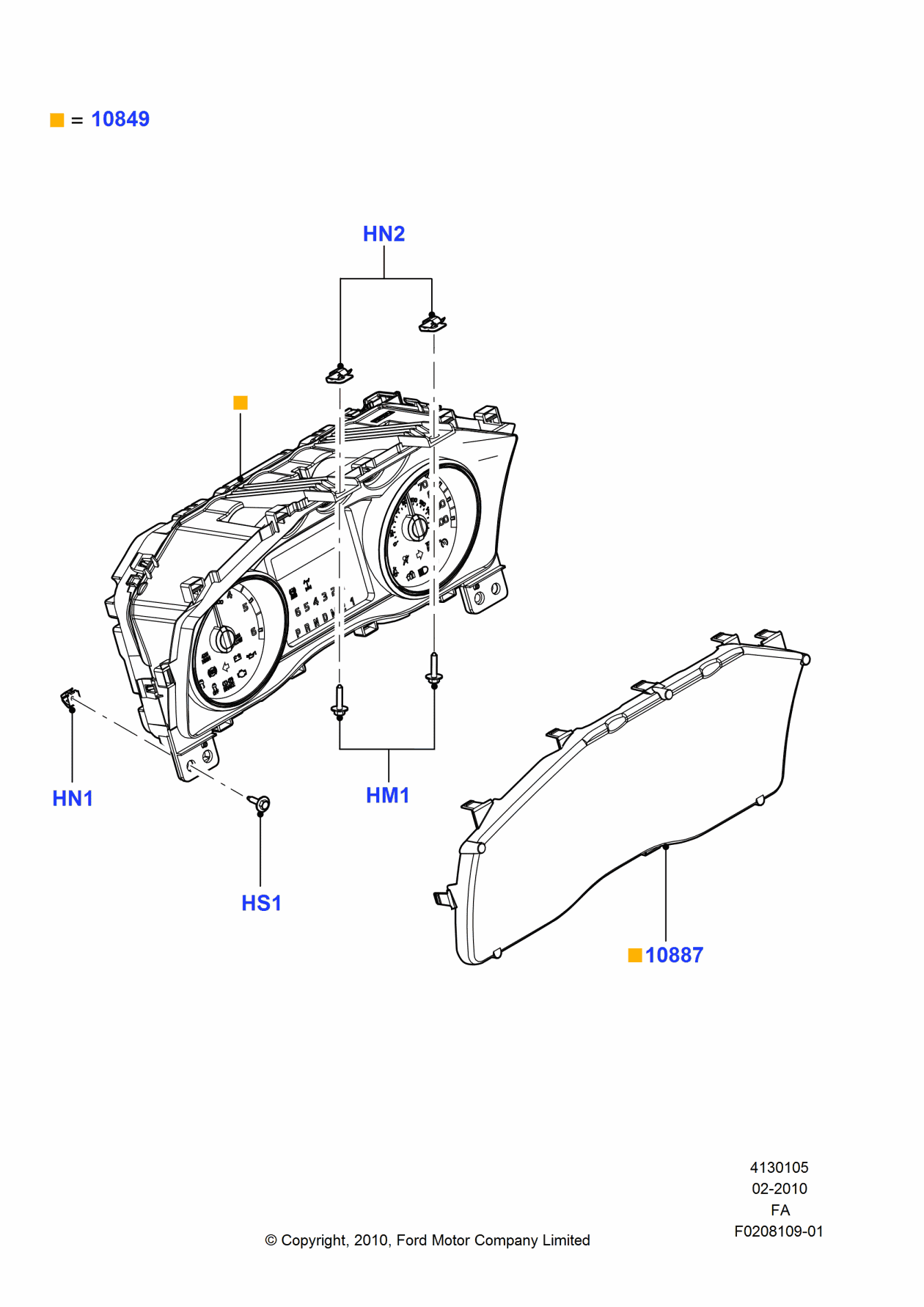 Ford FC3Z-10849-SD Instrument Cluster