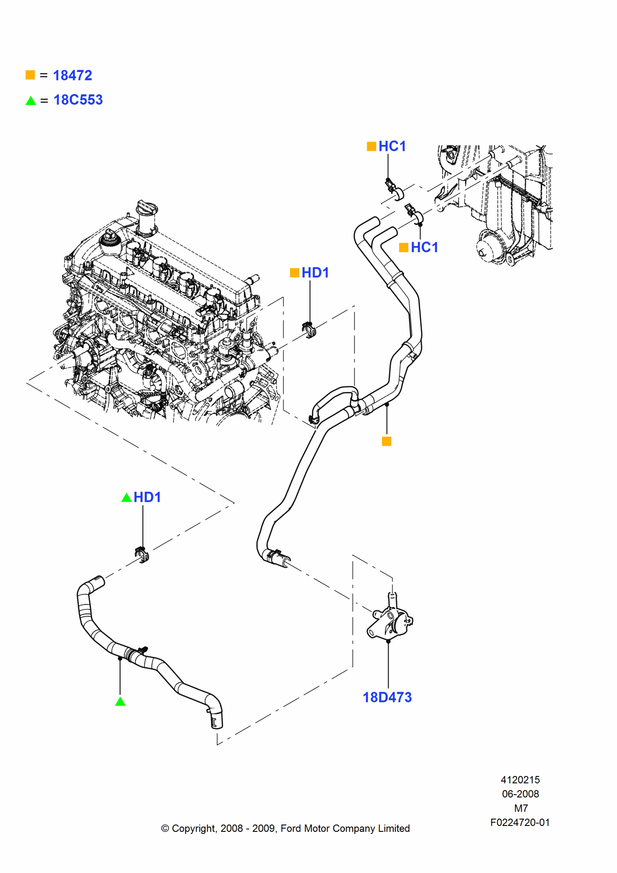Ford 9M6Z-18C553-A Hose Assembly