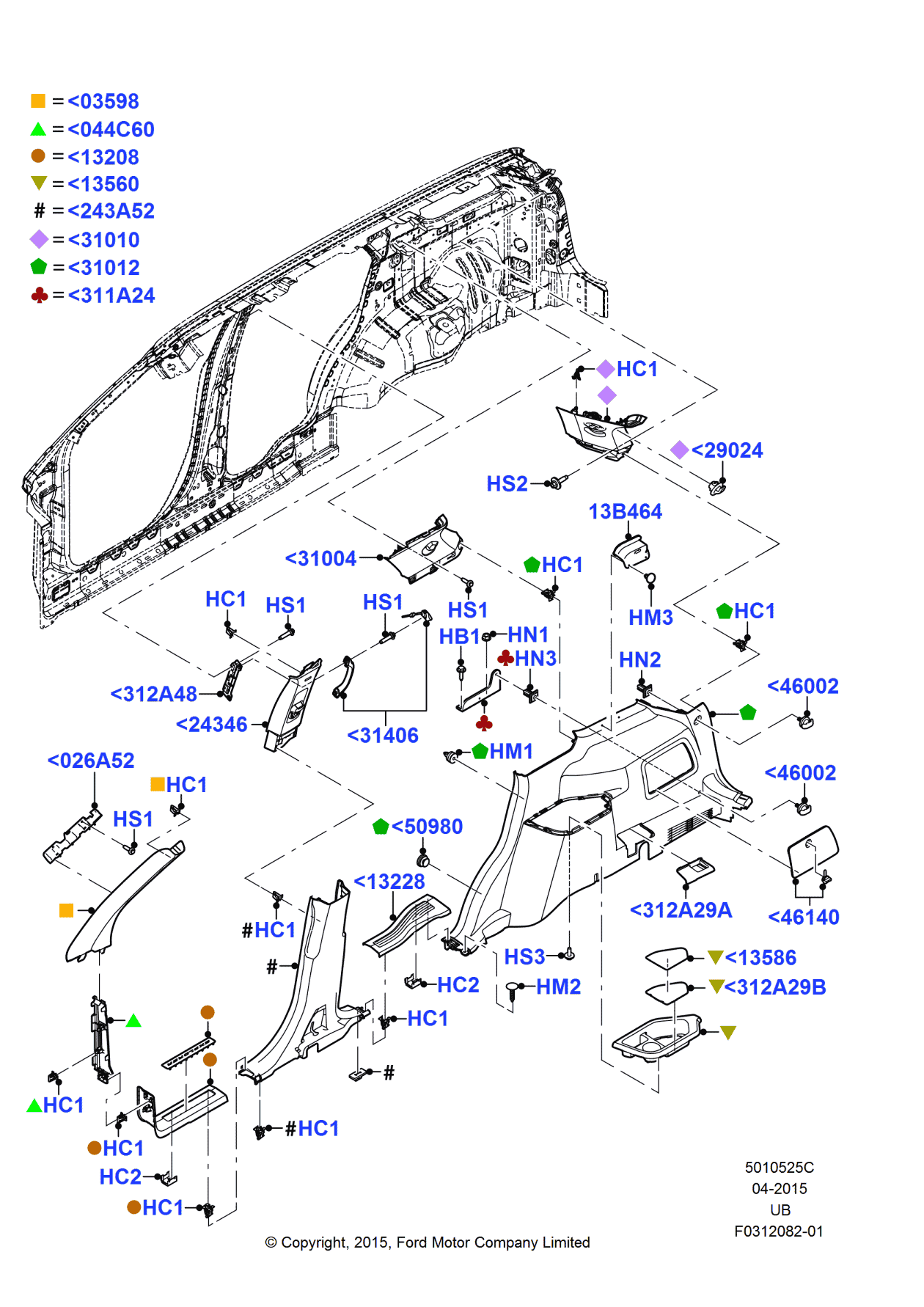 Ford JB5Z-7831012-GA Trim Assembly - Quarter