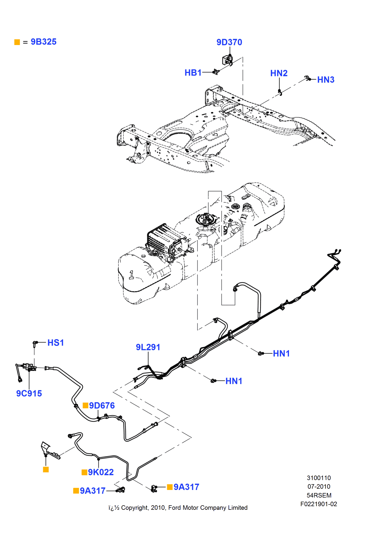 Ford 9C2Z-9S273-K Tube Assembly