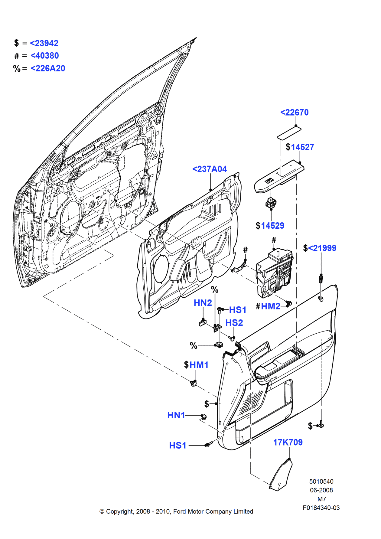 Ford AL8Z-7823942-AA Panel Assembly - Door Trim, Passenger Side