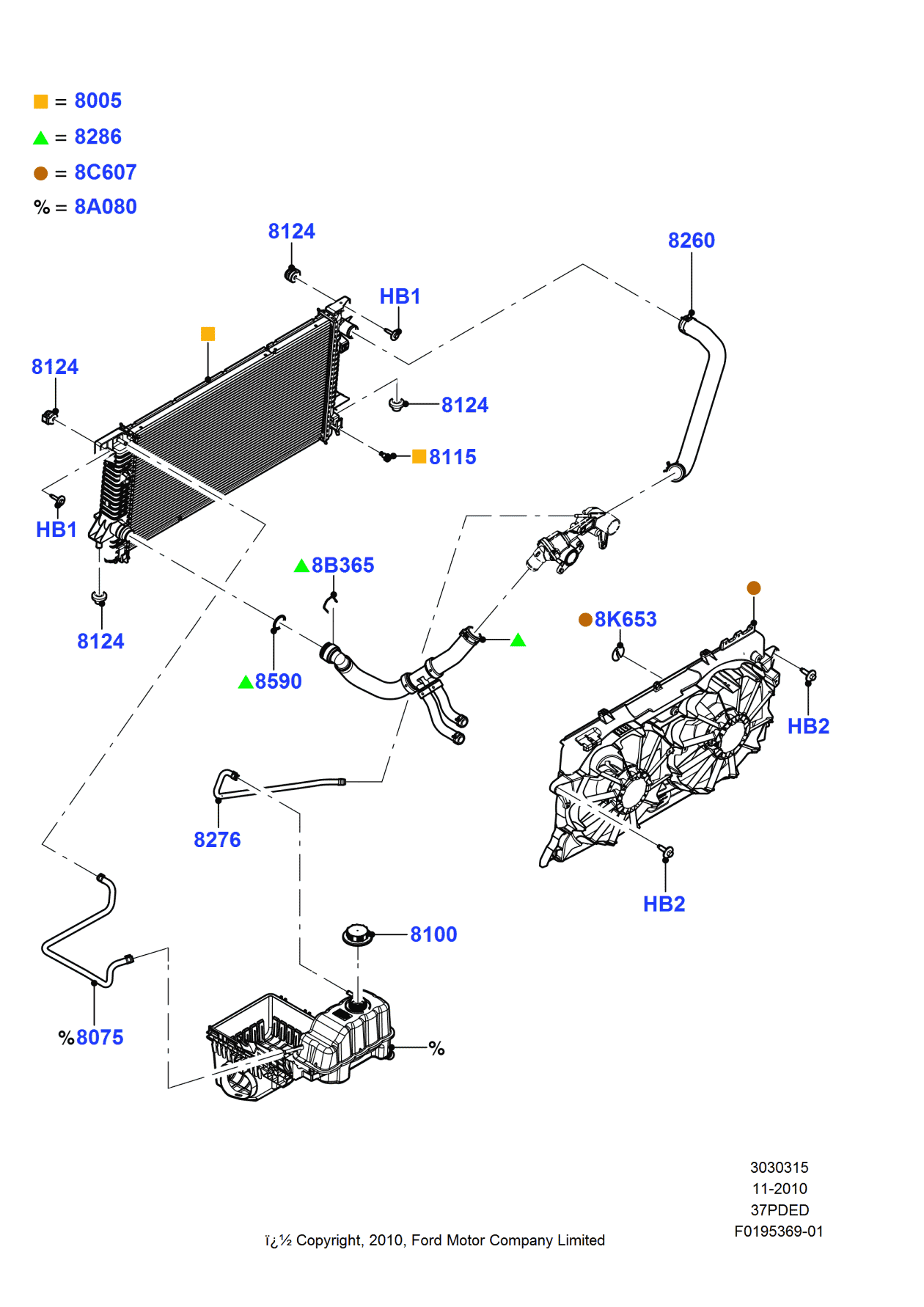 Ford BL3Z-8005-BCP Radiator Assembly