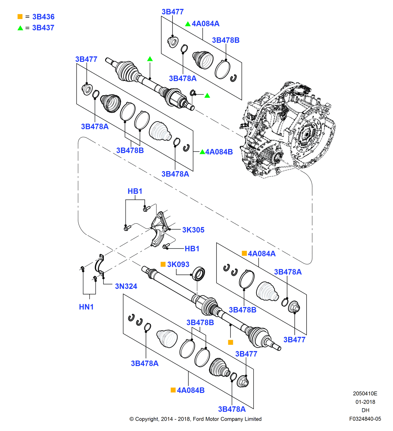 Ford BV6Z-3B478-A Clamp - Boot, Front Outer