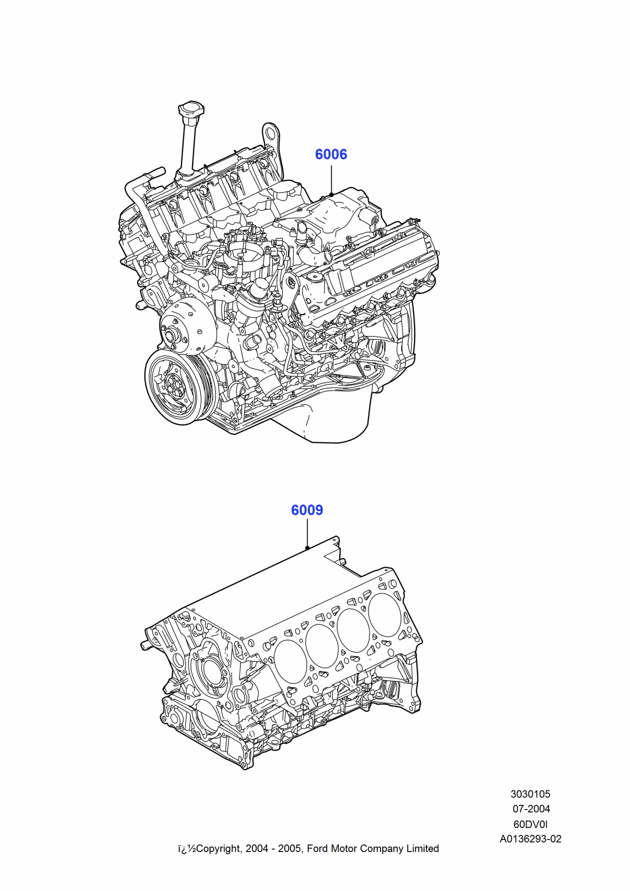 Ford 6C2Z-6006-BARM Service Engine Assembly