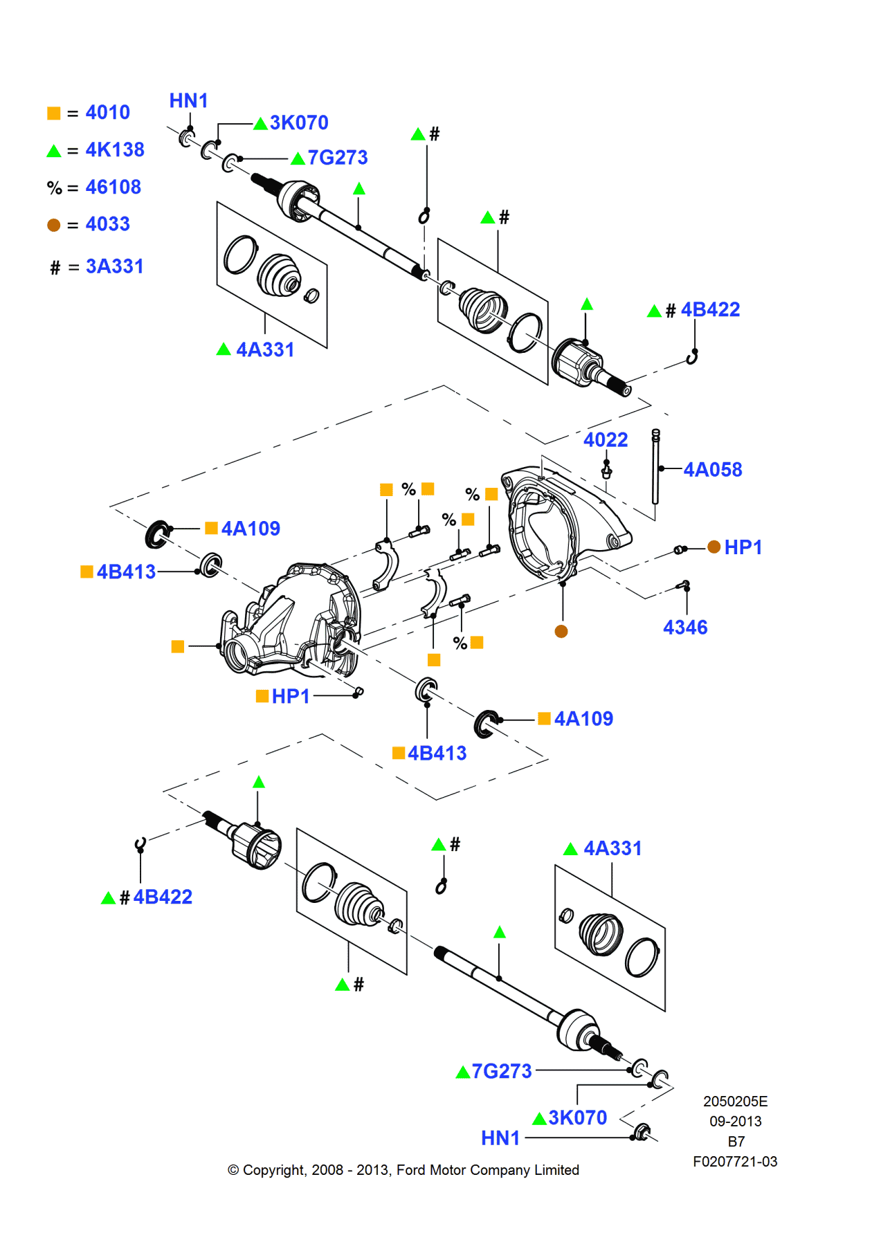 Ford 9L1Z-4L537-E Kit - Boot