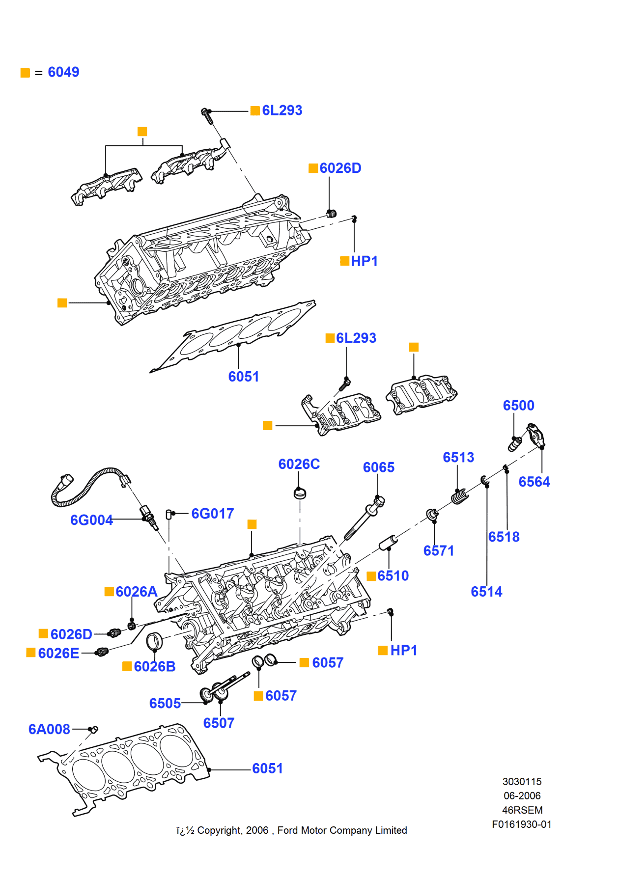 Ford 6W7Z-6057-EA Insert