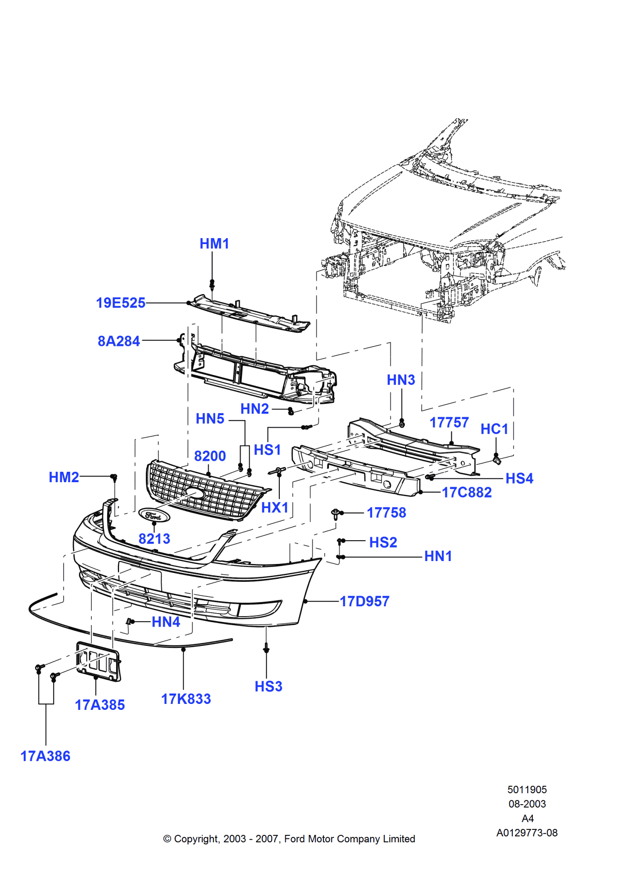 Ford -N623334-S301 Clip
