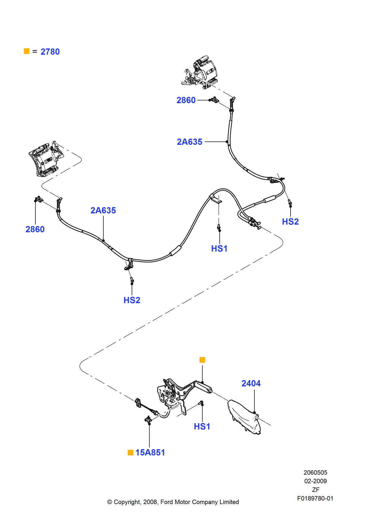 Ford AR3Z-2780-B Lever Assembly - Parking Brake