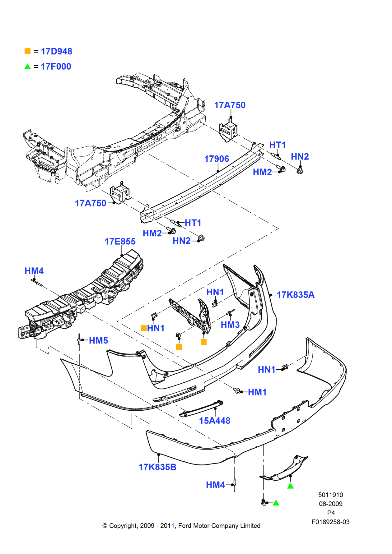 Ford AE9Z-17F828-AB Bumper - Extension