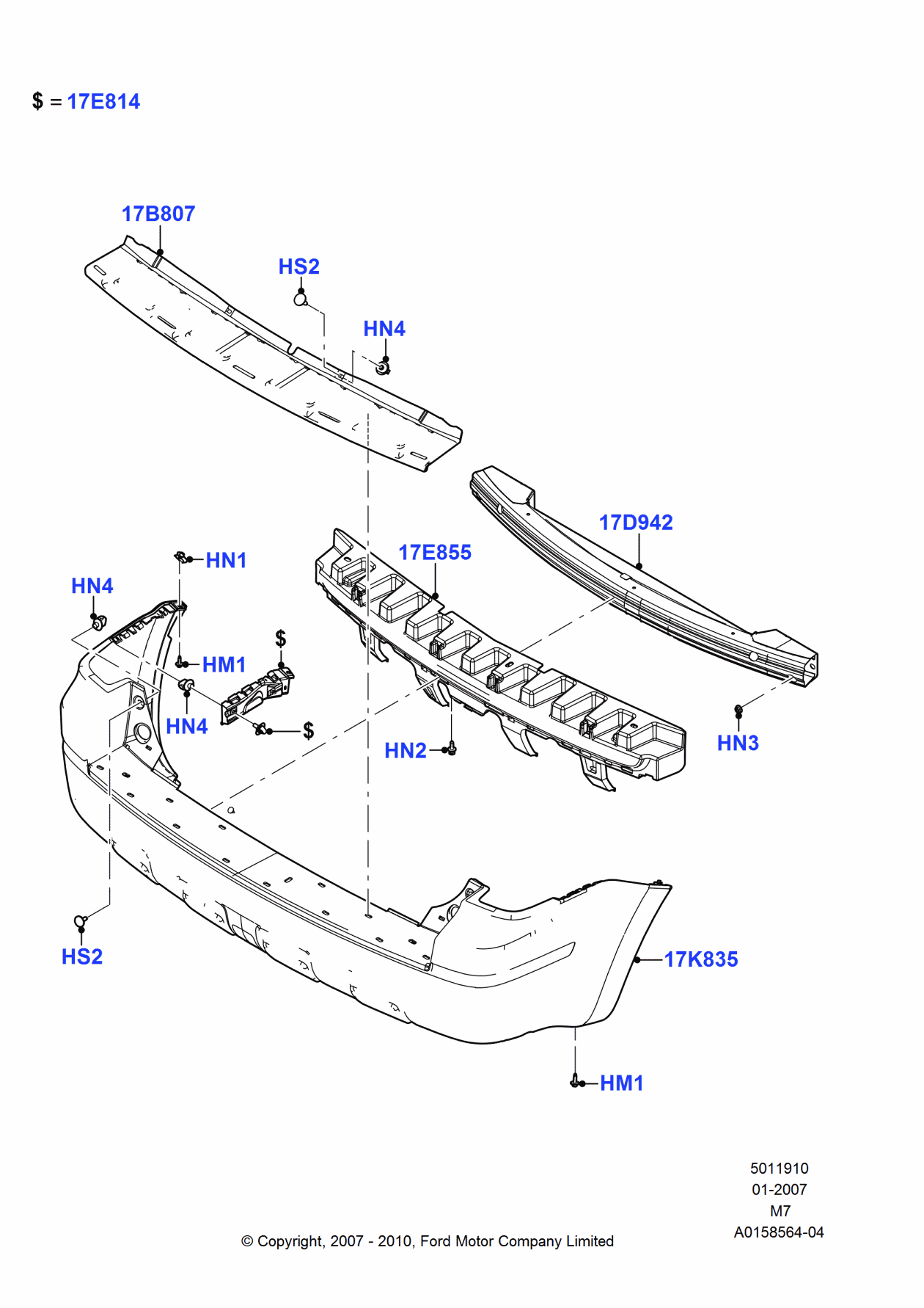 Ford 8L8Z-17C882-ACP Isolator, Rear
