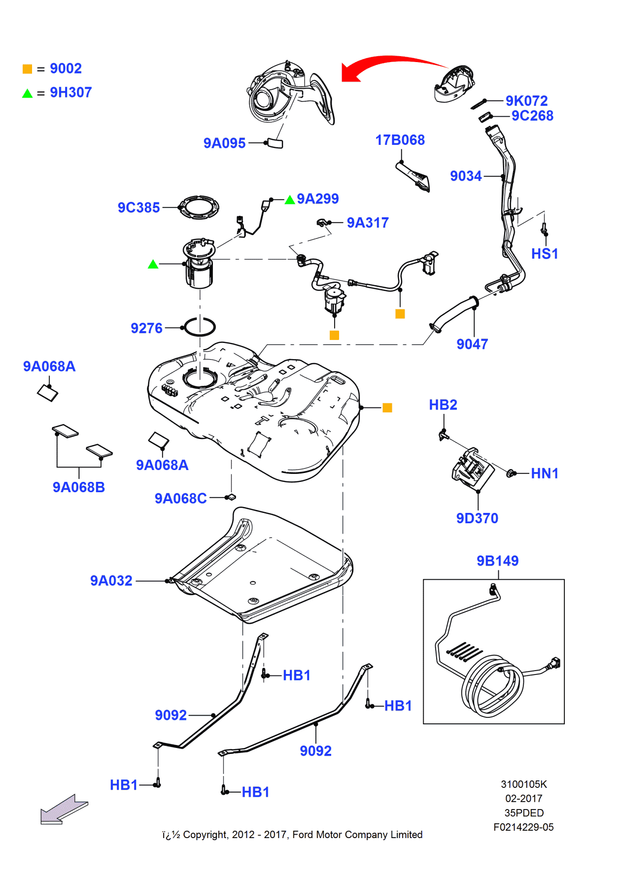 Ford FG1Z-9B149-A Kit - Fuel System Conversion