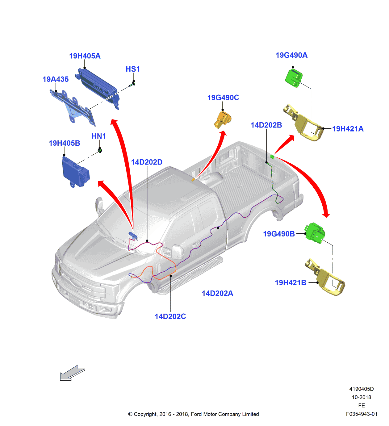 Ford HC3Z-14D202-AC Cable Assembly