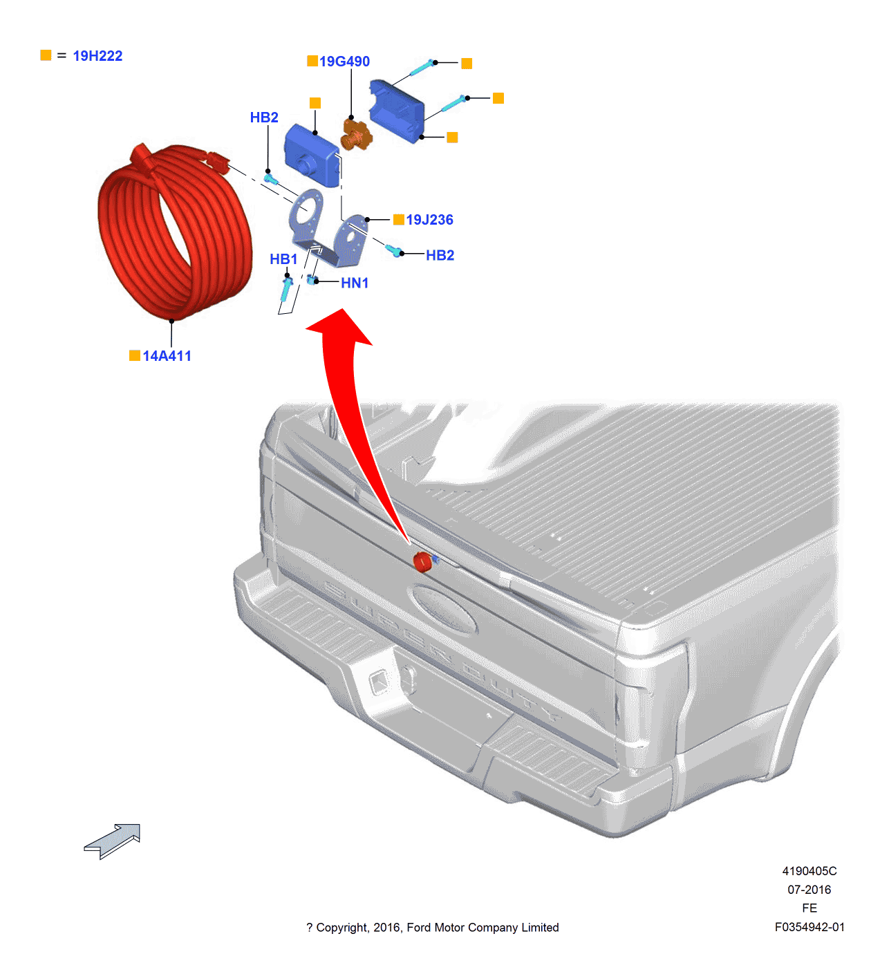 Ford JC3Z-14B242-A Wiring Assembly
