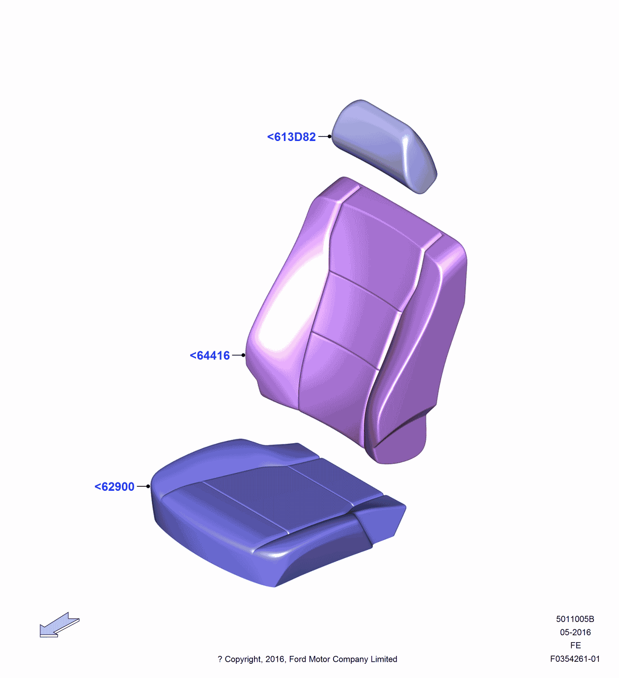 Ford HL3Z-18610A62-BC Cover - Headrest - Roll Type