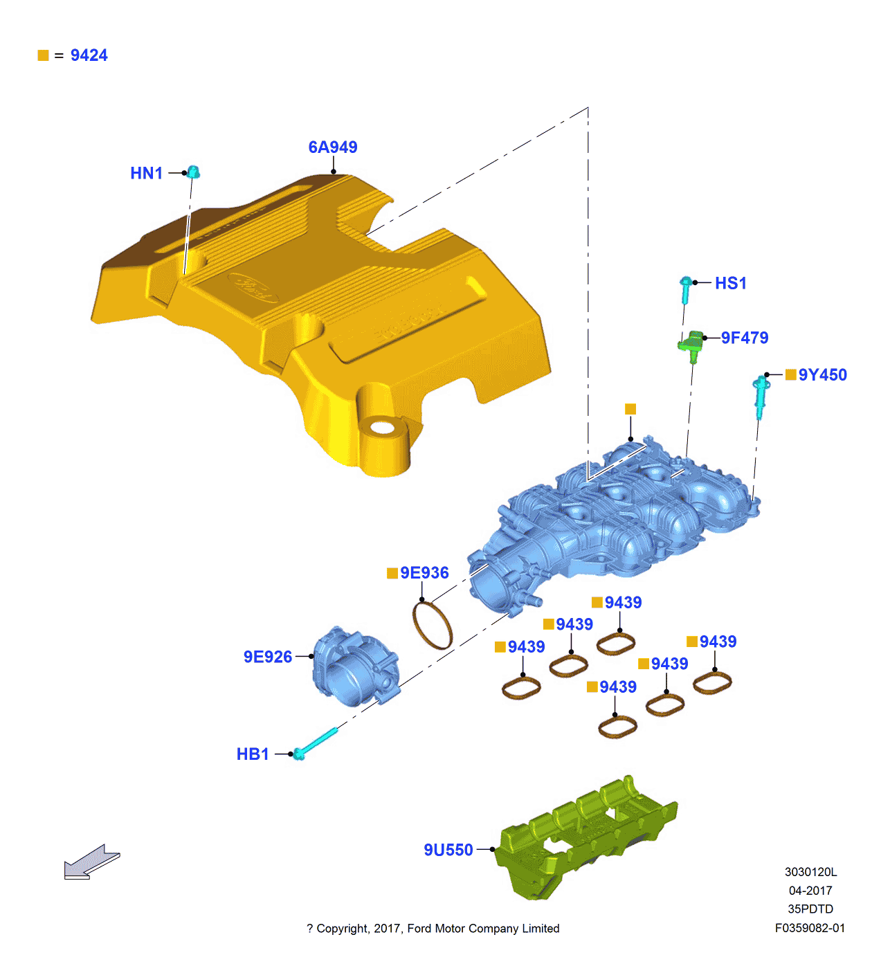 Ford HL3Z-9K540-A Insulator