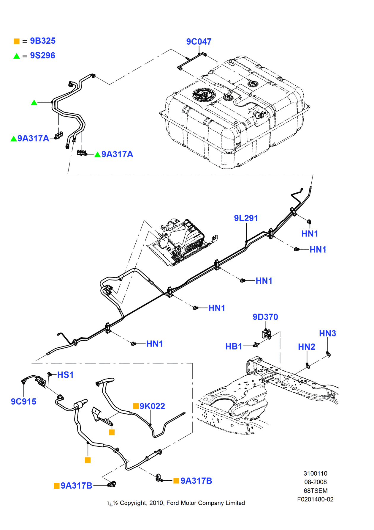 Ford DC2Z-9C047-A Tube - Fuel Feed