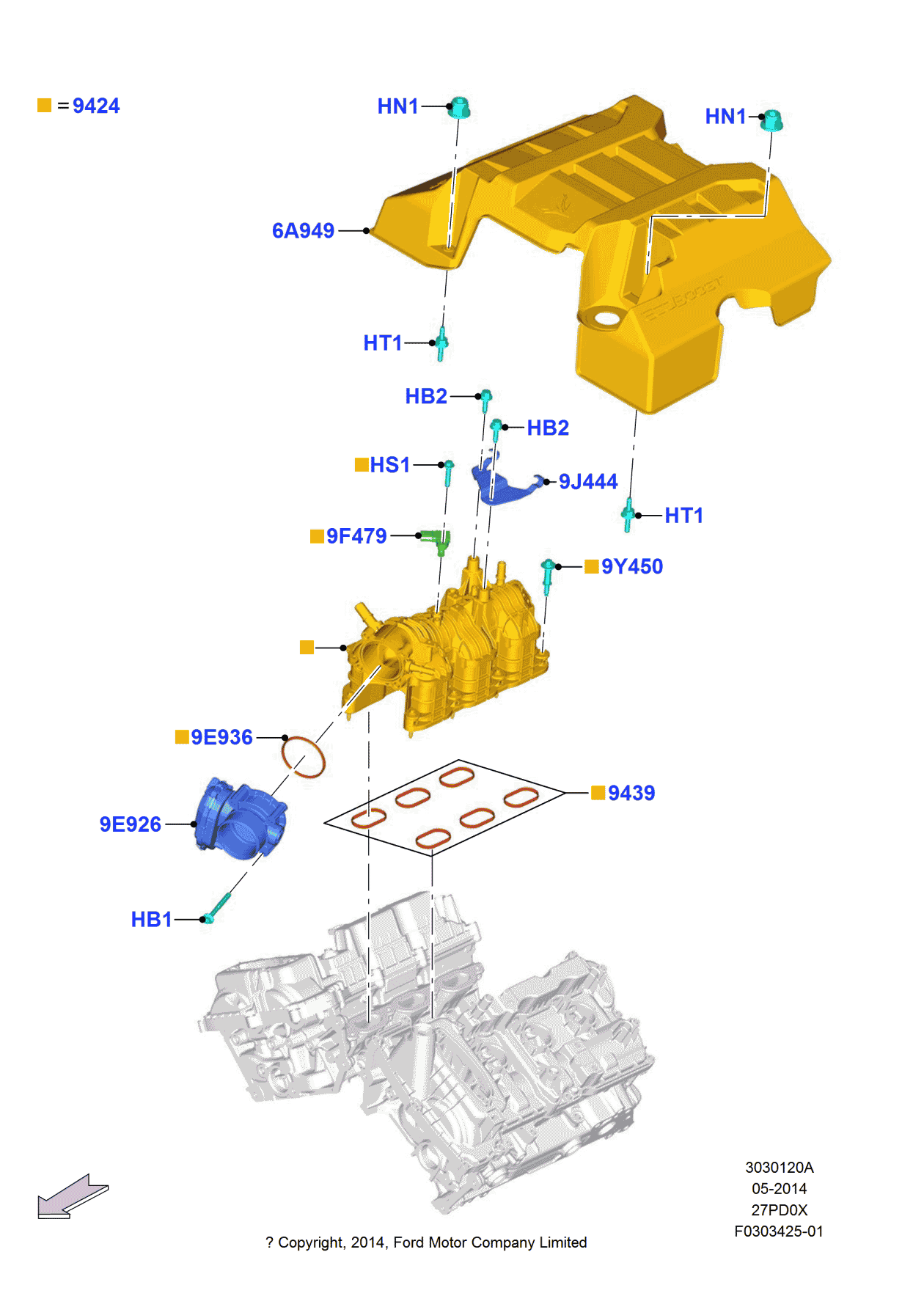 Ford FL3Z-9J444-A Bracket
