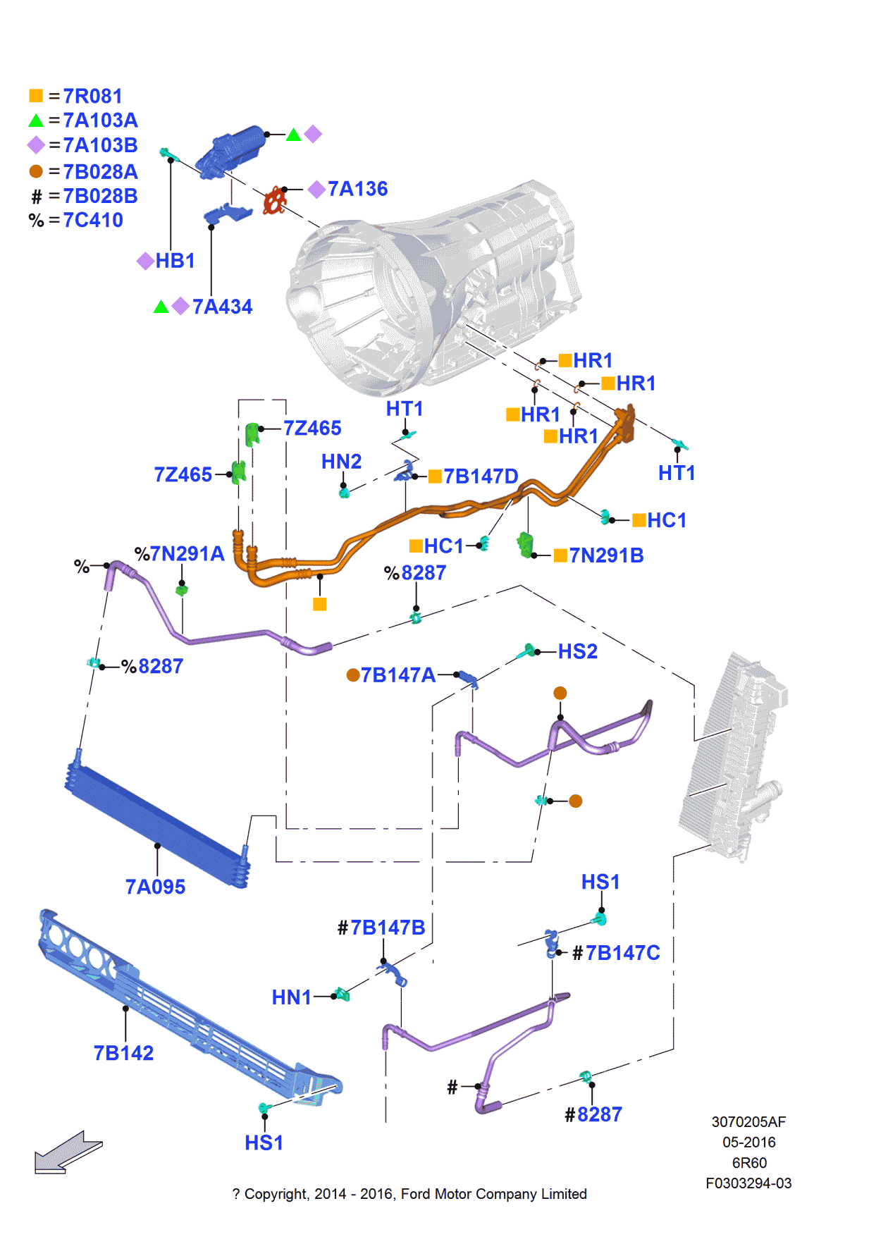 Ford FL3Z-7A136-A Gasket