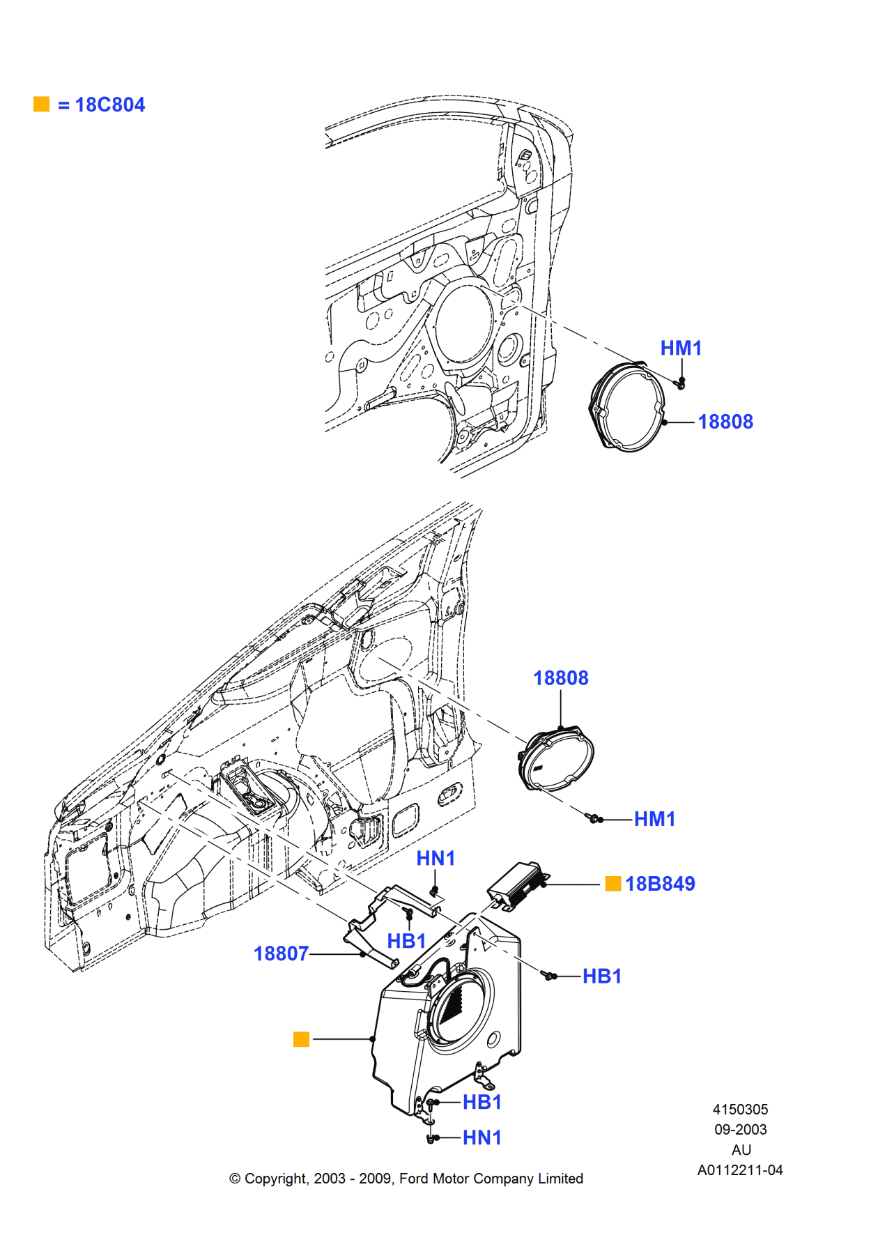 Ford 2M5Z-18807-AA Bracket Assembly - Speaker