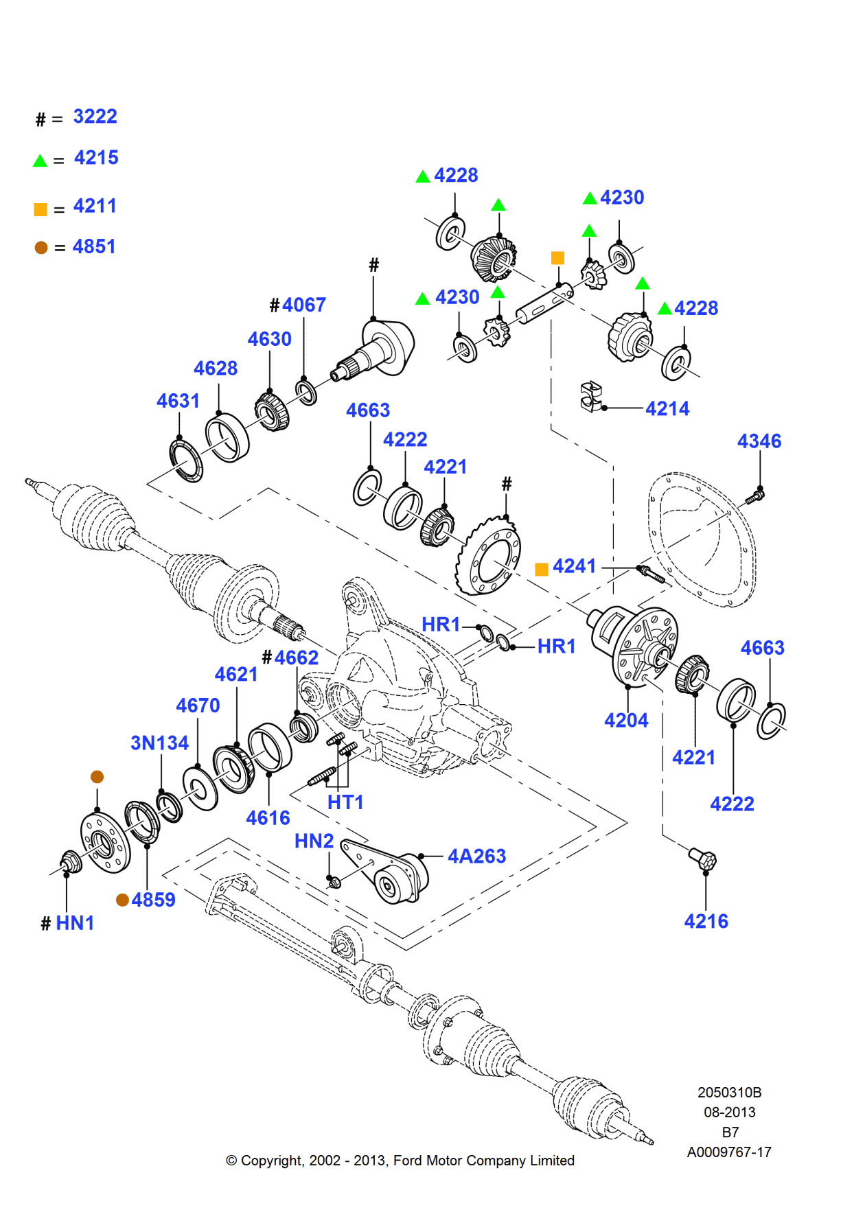 Ford F75Z-3222-DD Gear And Pinion Assembly - Driving