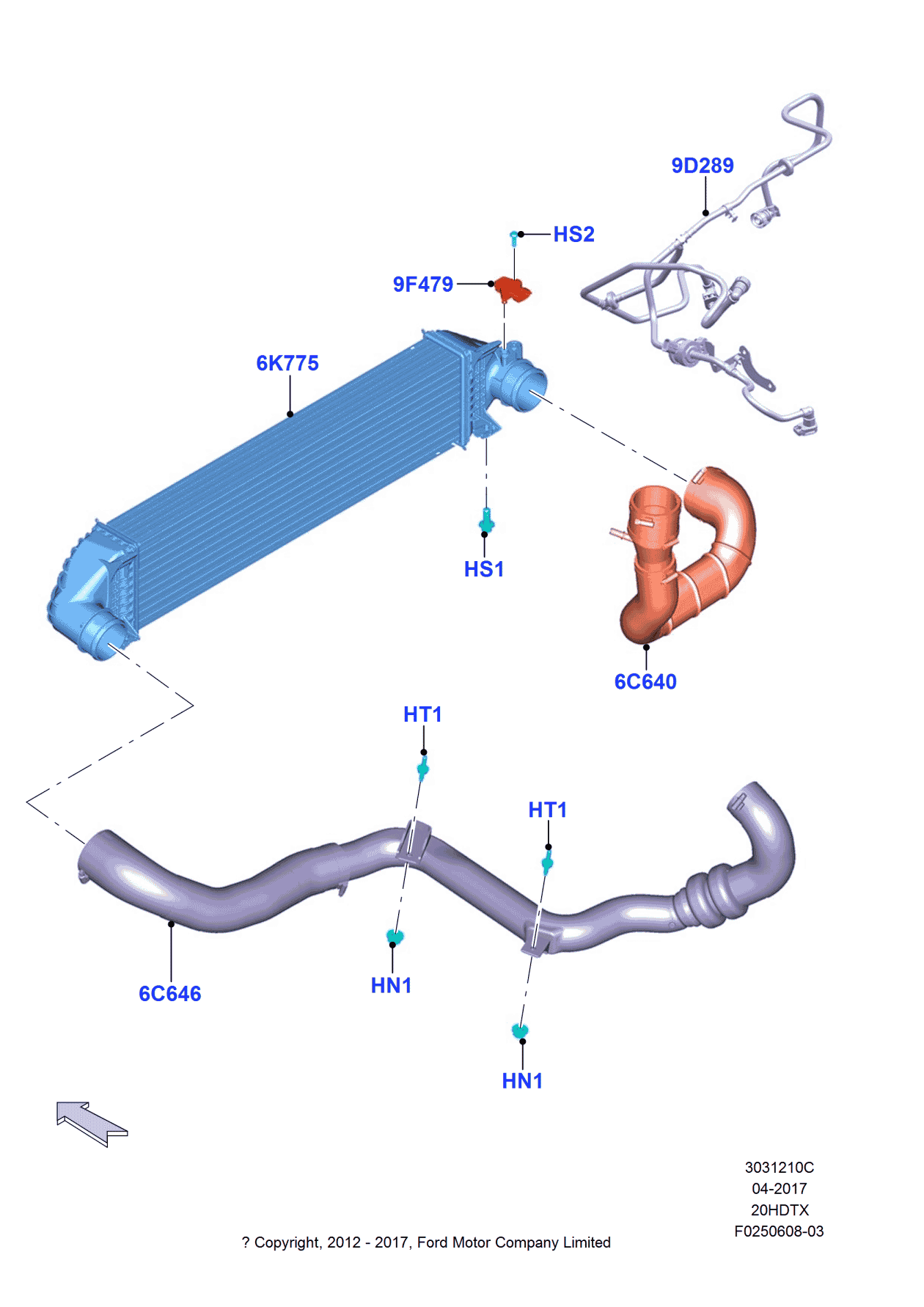 Ford CV6Z-9D289-H Tube Assembly - Fuel Vapour Separator