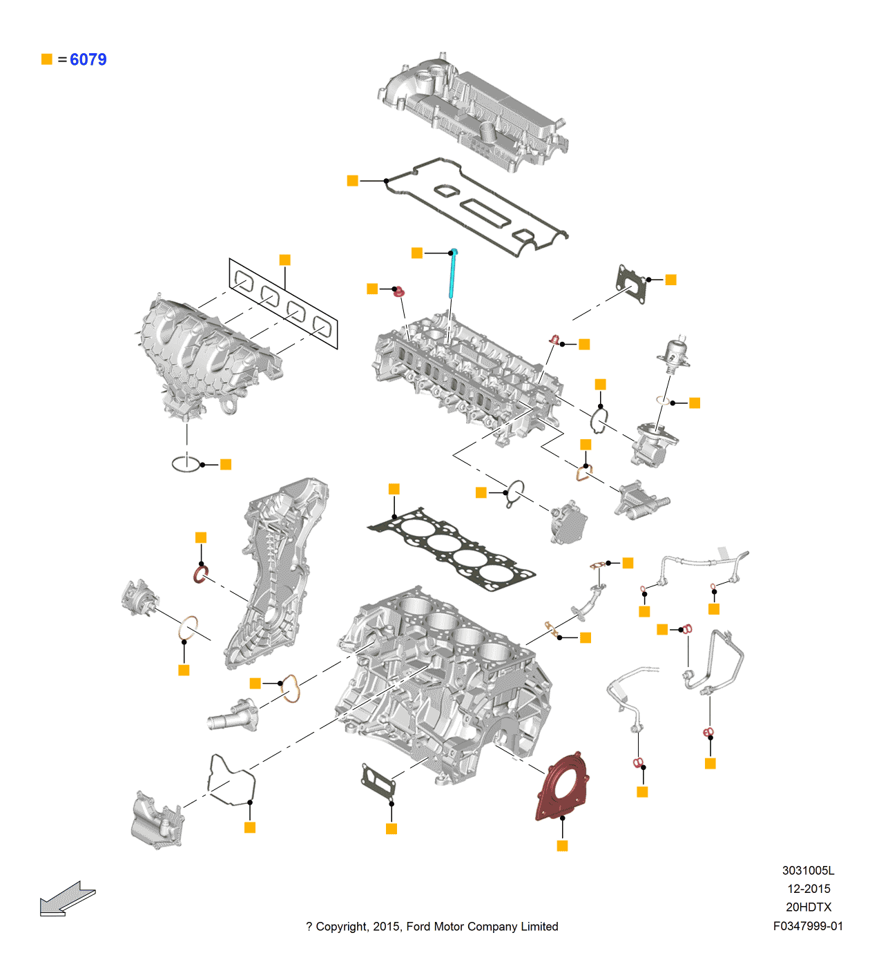 Ford FB5Z-6079-B Kit - Gasket