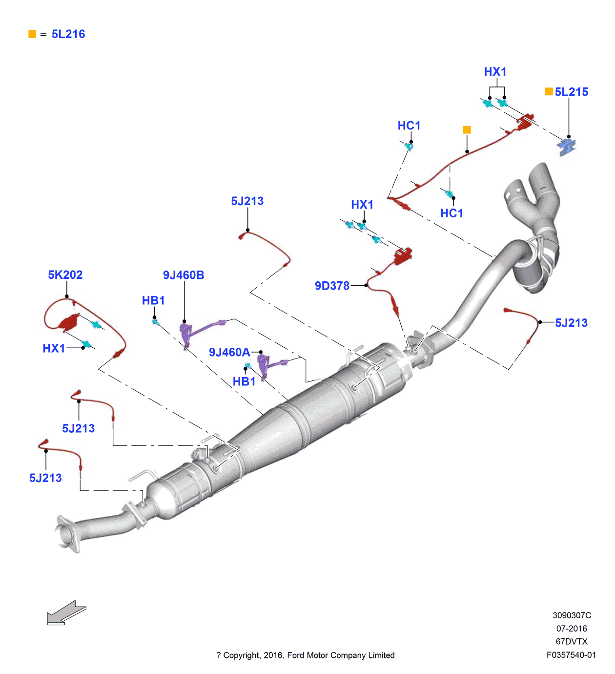 Ford HC3Z-9J460-C Sensor Assembly